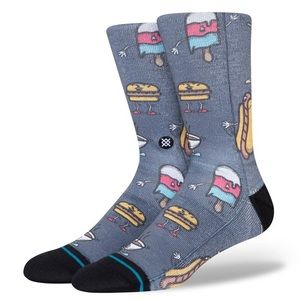 NWT STANCE SEYCLOPS POLY CREW SOCKS. Size MEDIUM. COLOR: DARKNAVY.